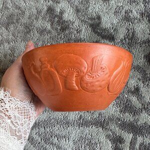 Two Vintage Gourmet Topf Terra Cotta Clay Bowls